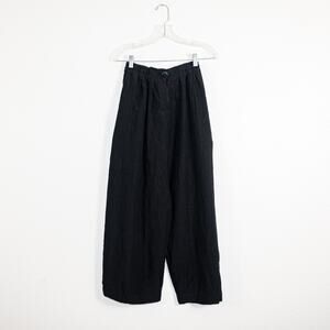 ANNTIAN Women's Linen Harem Pants in Black wide leg size Small